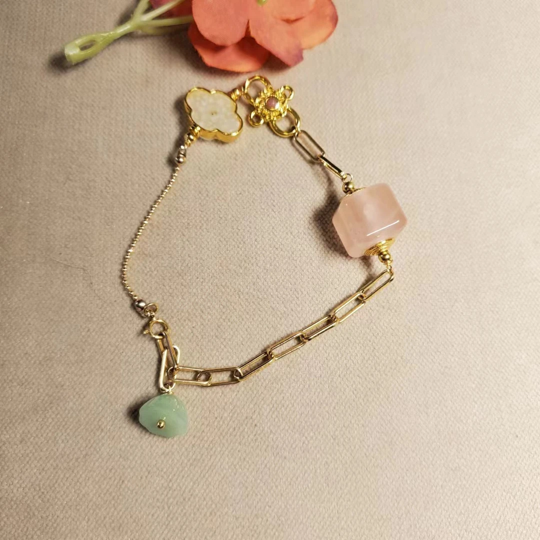 【赵小姐】D173时尚百搭方糖水晶手链