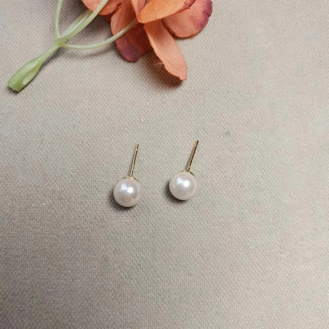 非金属仿珍珠耳饰 【赵小姐】麦E26原创贝珠耳饰