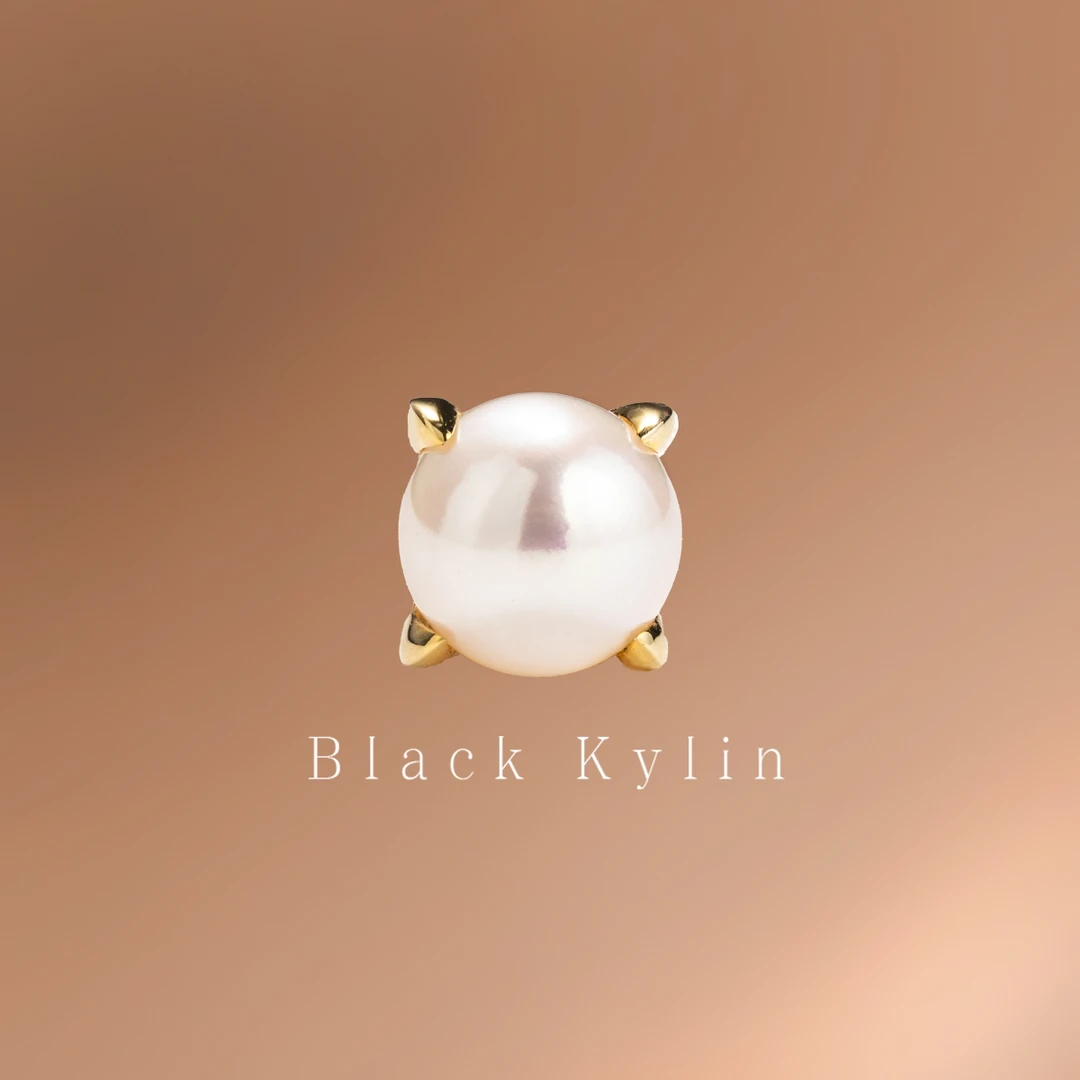 925银耳饰 春生艺术珠宝 四爪珠珠耳钉