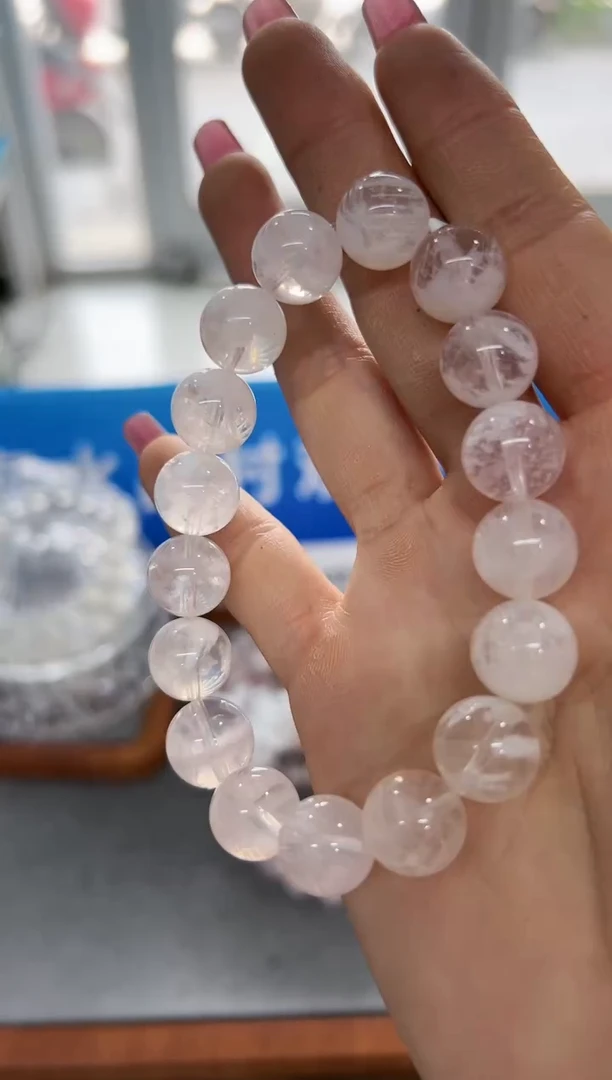 【闪购商品】水晶手串未镶嵌JH1241雪花幽灵手链12+