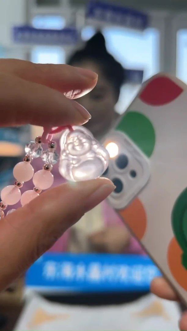 【闪购商品】水晶颈饰未镶嵌粉晶佛公吊坠