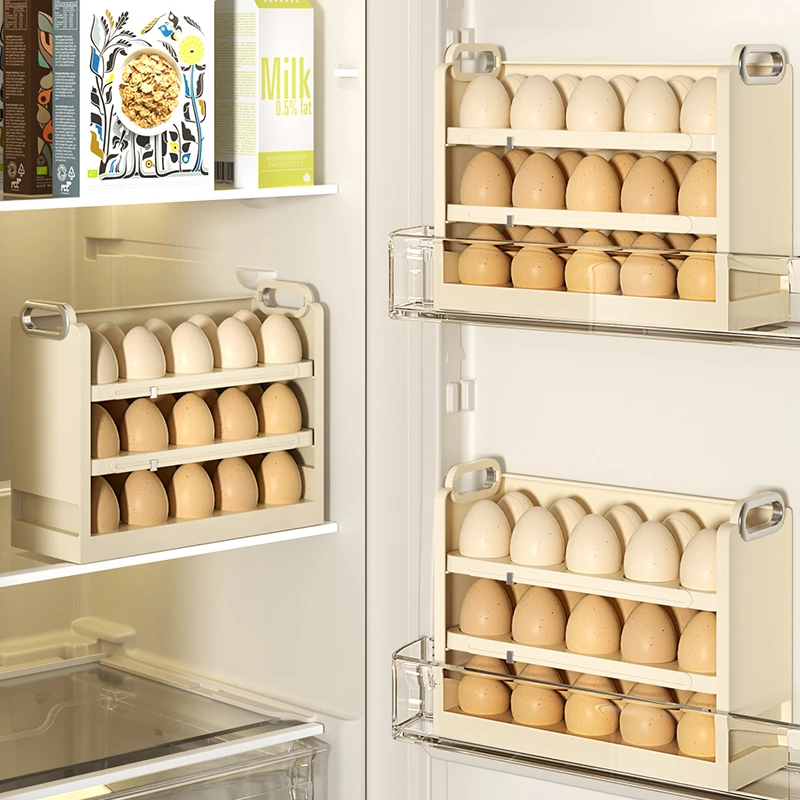 鸡蛋收纳盒冰箱侧门轻奢家用可翻转厨房专用创意防摔储物鸡蛋盒