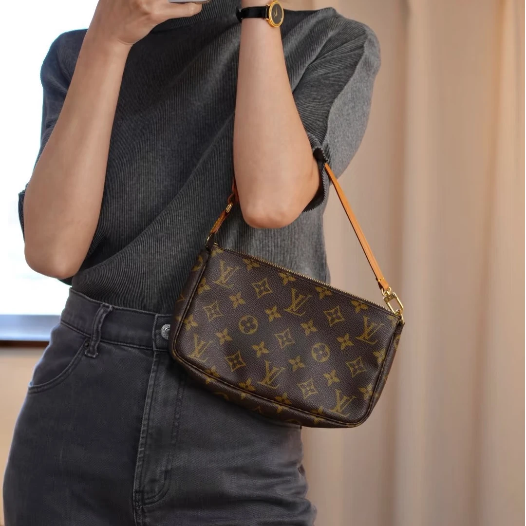 95新 LouisVuitton/路易威登 茉上/老花 大麻将（植鞣革后换）
