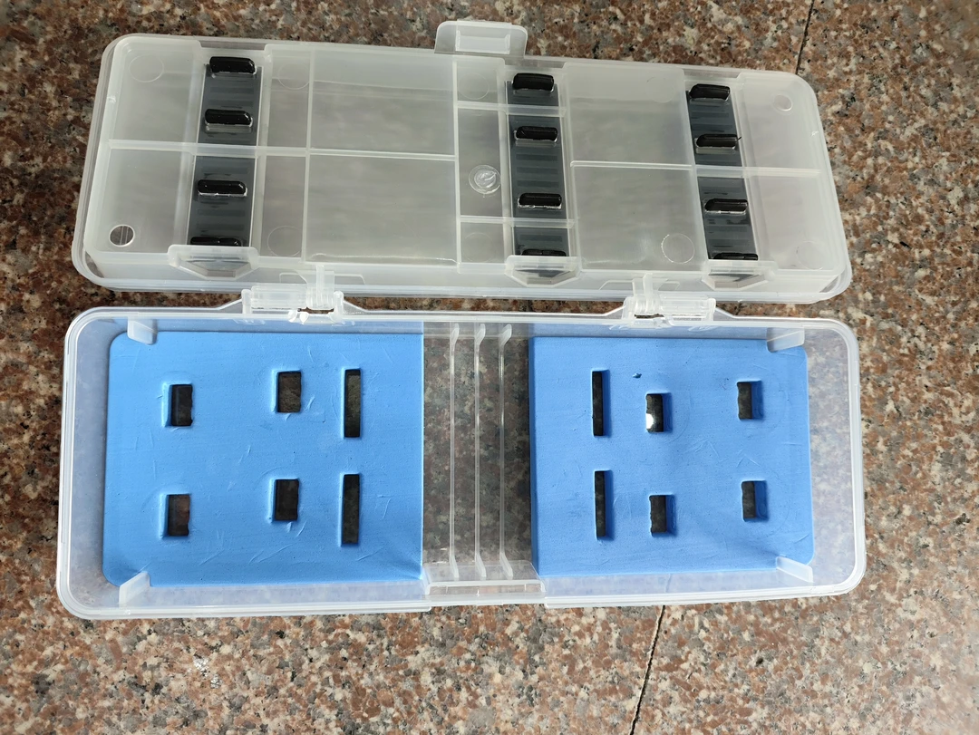 台州传统钓浮漂线组收纳盒 双层  （仅盒子）蓝色现货