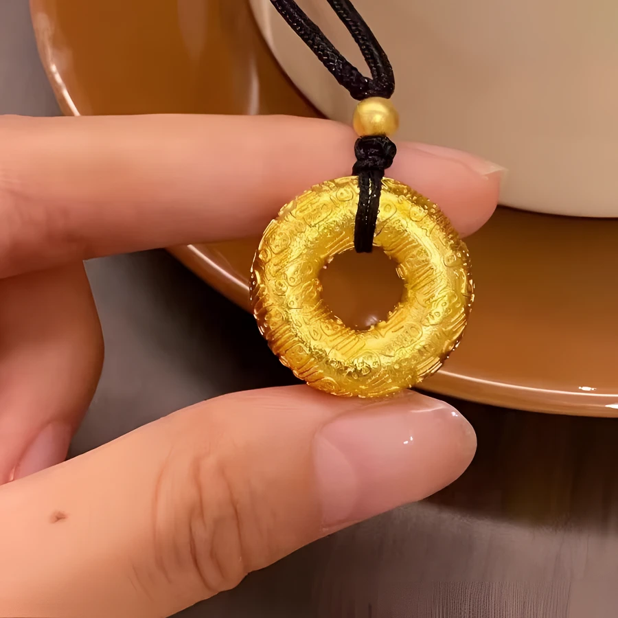 合金吊坠 百福 /古法素面 平安扣 经典时尚 情侣精美素款传承项坠