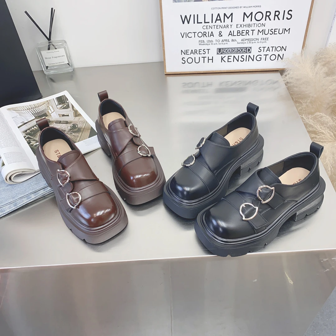 【A18】2024年新款厚底女休闲鞋乐福鞋女2989