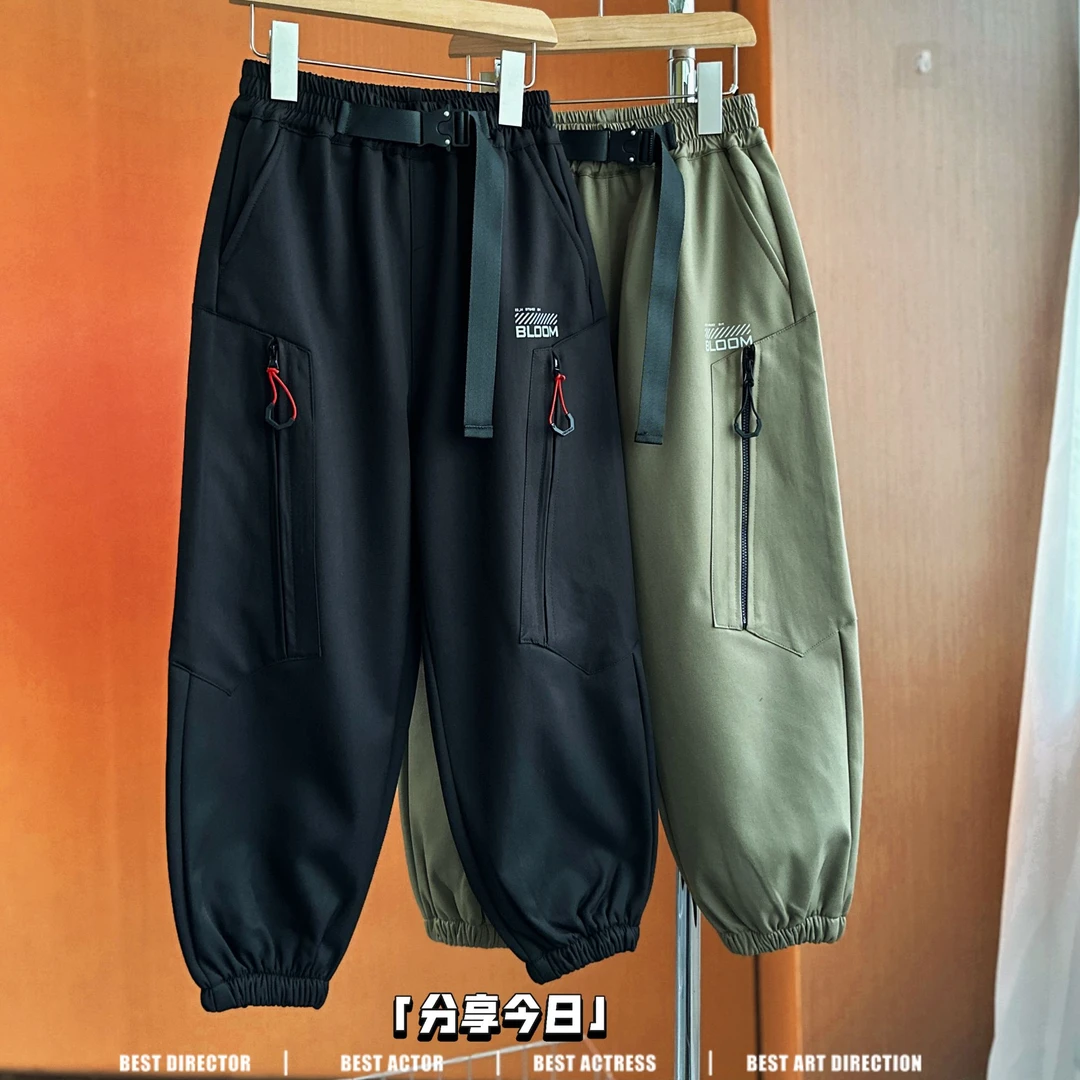 【有货】4Q151童装中大童秋冬儿童工装裤加绒加厚休闲裤男童束脚裤