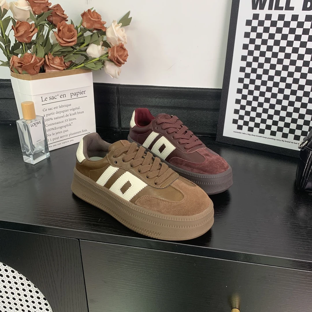 秋冬上新经典时尚百搭休闲德训女鞋软底气质雅丹风冷粘工艺88-2