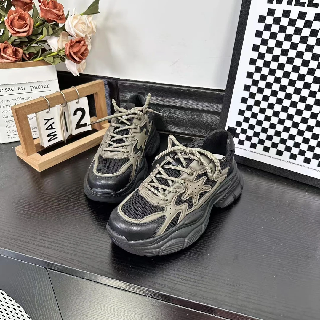 夏季新品经典时尚百搭休闲老爹女鞋气质软底个性冷粘【同】6102