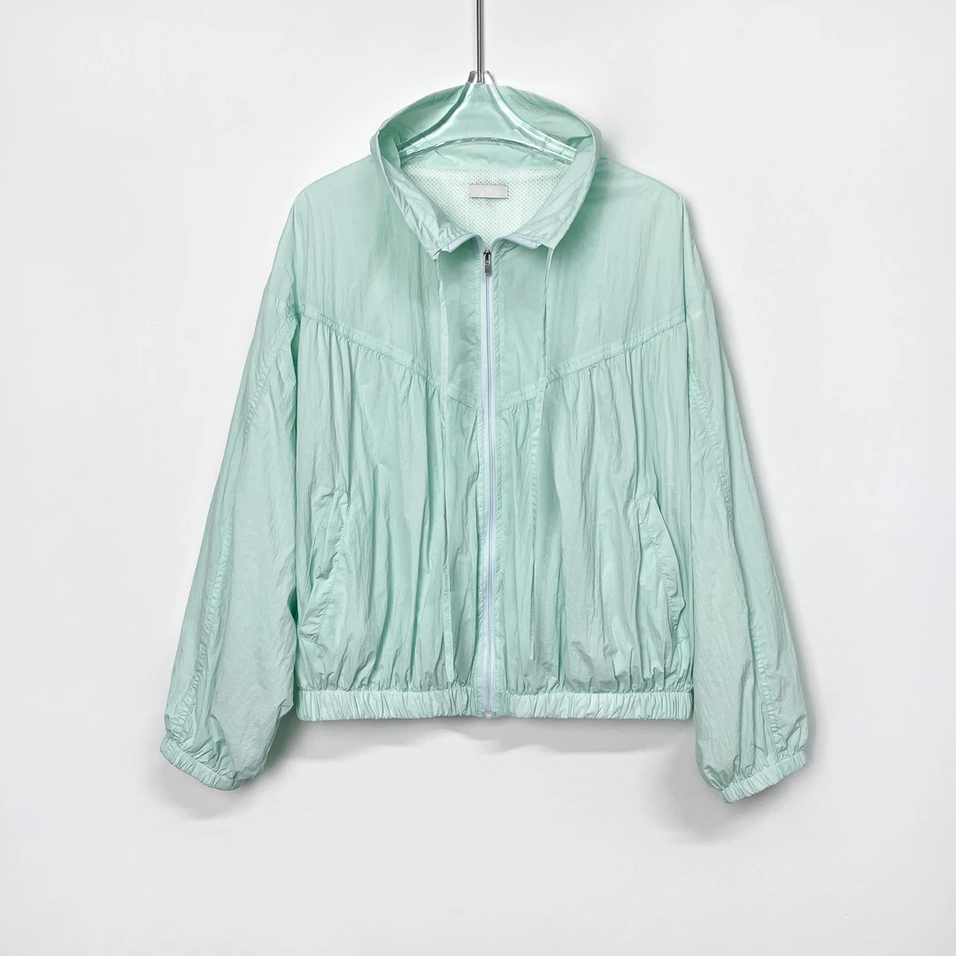 Q XIAOP STUDIO 抽绳褶皱立领拉链防晒外套 WW-282