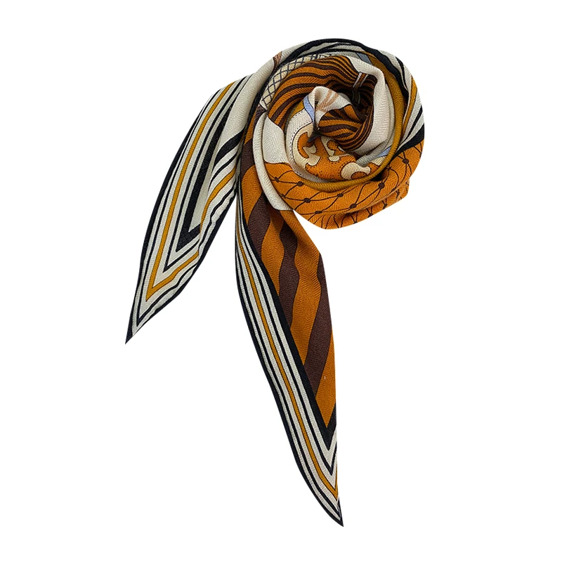 【菱形橙】特色菱形桑蚕丝~新手bi入款!百搭春秋冬围巾女小披肩