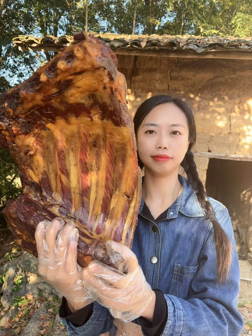 【腊前排现称】农村柴火烟熏腊排骨前排 不沾水可退