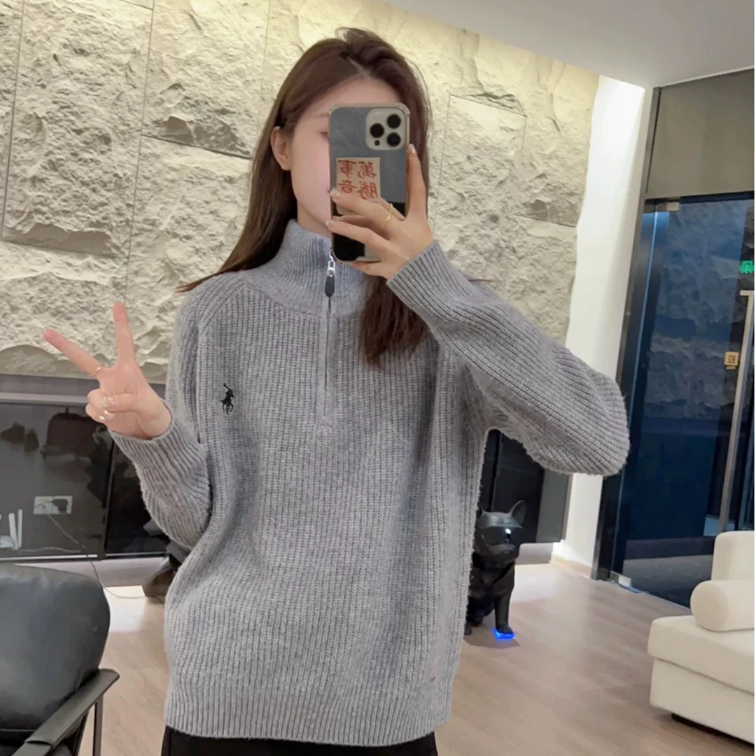 深圳南油高货新款女装半拉链高领套毛衣