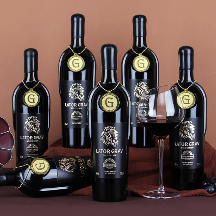 拉图歌拉芙金狮干红葡萄酒礼盒装超重瓶金属标正宗红酒专卖