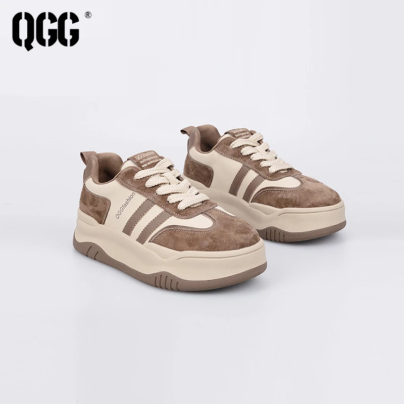 【QGG】增高5CM时尚百搭潮流厚底ins休闲鞋女 运动休闲老爹鞋女998