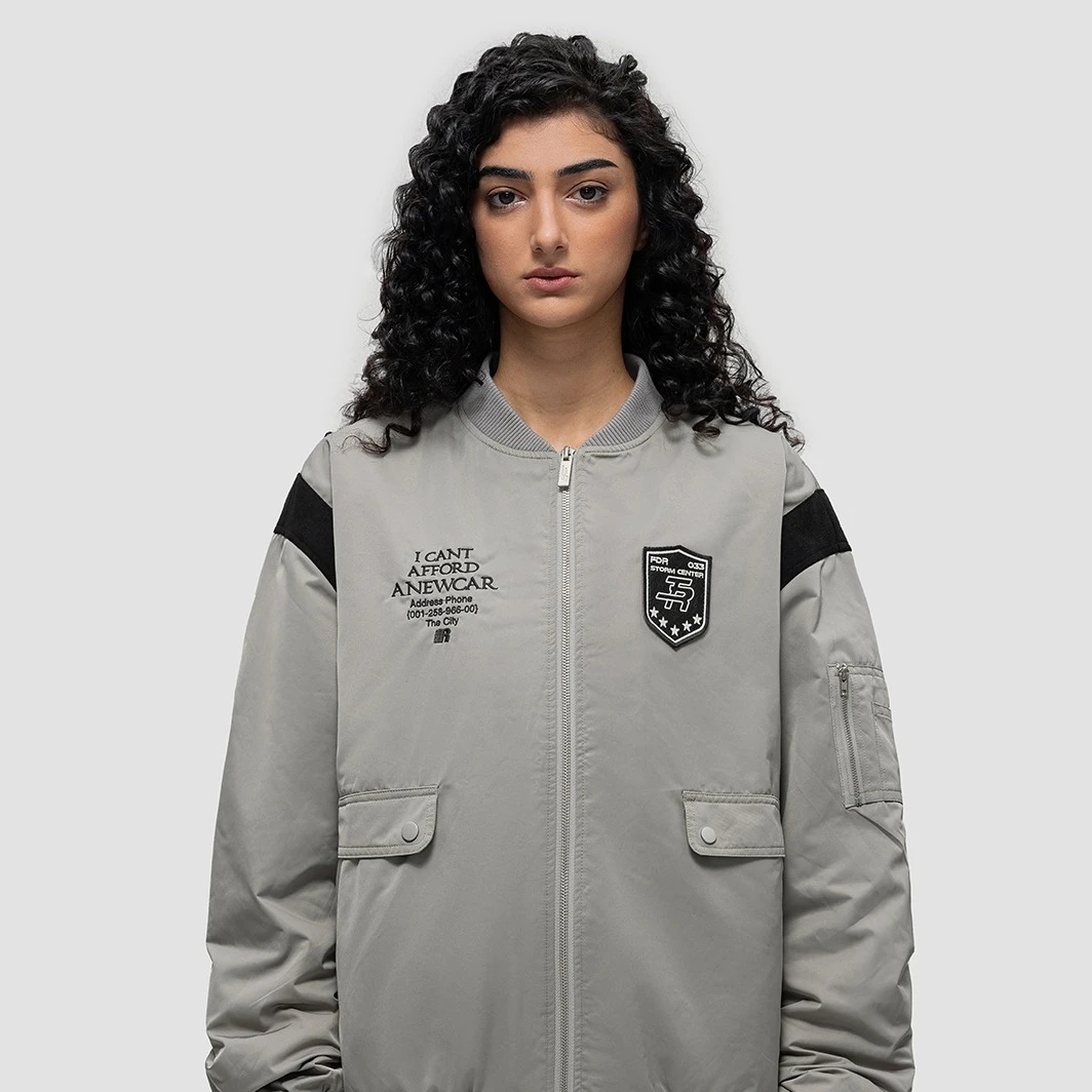 FDR 国潮美式复古飞行夹克外套男女秋冬季加厚情侣宽松上衣棒球服