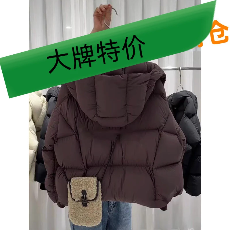 咖色连帽面包服羽绒棉服冬季新款女装高级感超好看小个子短款女