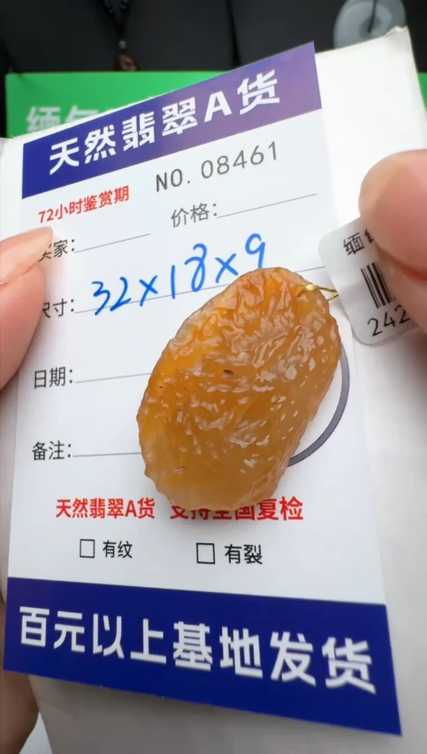 【闪购商品】翡翠颈饰未镶嵌挂件8461