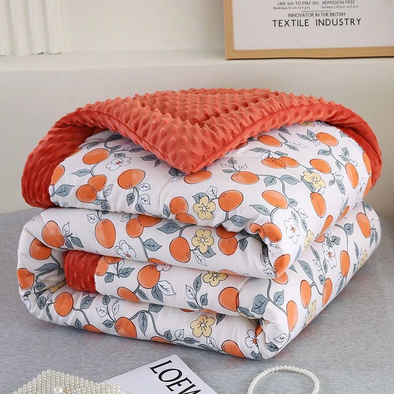 3d豆豆被春秋被加厚冬被绒被棉被学生宿舍四季被子空调被豆豆绒