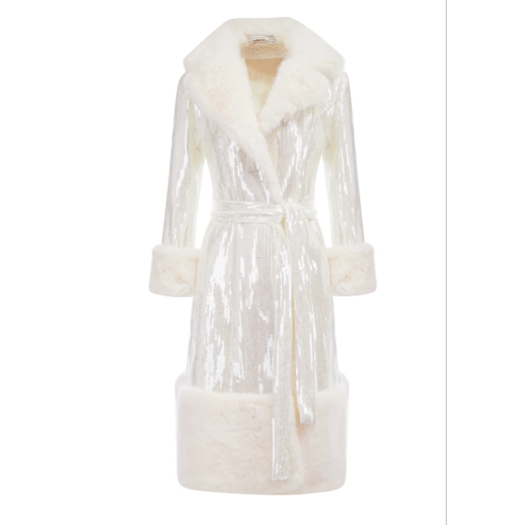 WARDROBES BY CHEN秋冬气质白色保暖设计师轻奢外套CHEN22AW0965