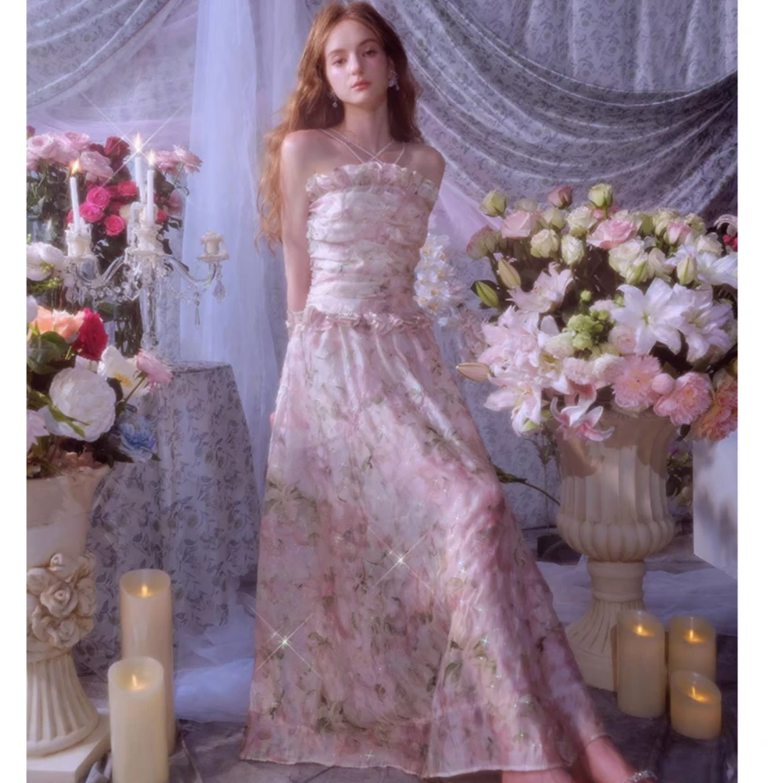 Wardrobes by chen清新甜美绣亮片田䭉风连衣裙CHEN24SS0416