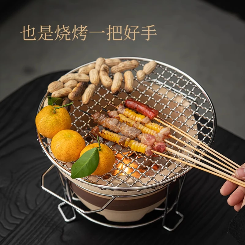 围炉煮茶烤火炉套装器具全套家用烧烤炉炭炉围聚炉子户外2024新款