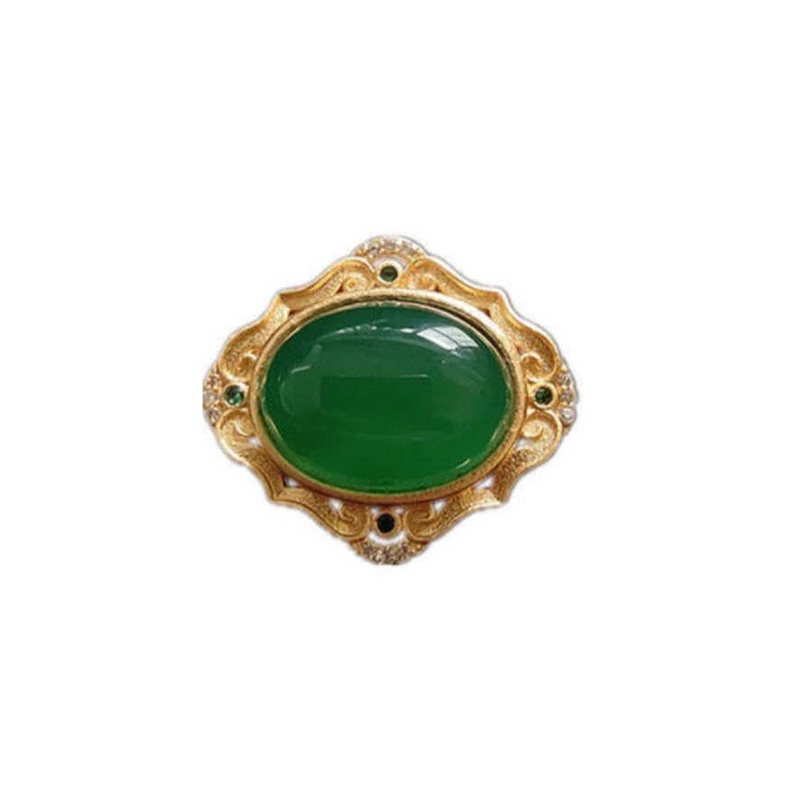 非金属玻璃胸针 HITOMI时尚优雅宝石珠扣HA71002