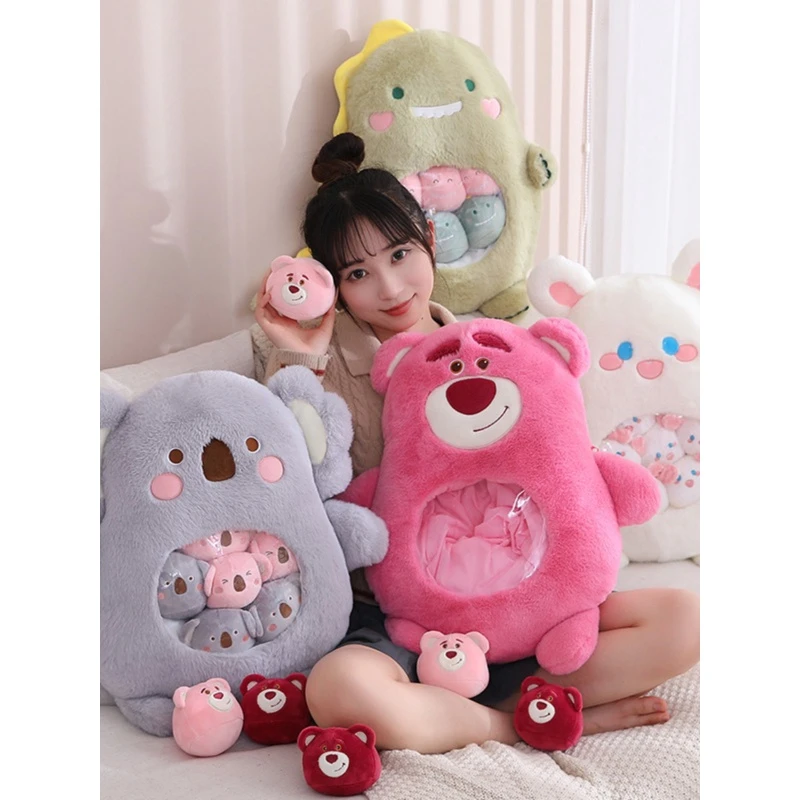 网红一大袋零食抱枕一袋公仔一包小玩偶儿童女孩生日礼物毛绒玩具