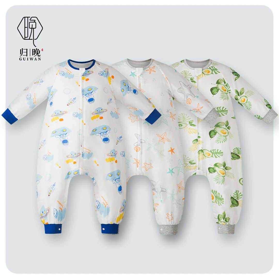 【春夏断码捡漏】春秋宝宝睡袋竹棉纱布防踢被儿童夏季分腿四季通用