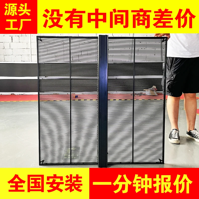 LED格栅晶膜屏贴膜透明屏p3.91酒吧冰屏室内广告屏商场透明显示屏