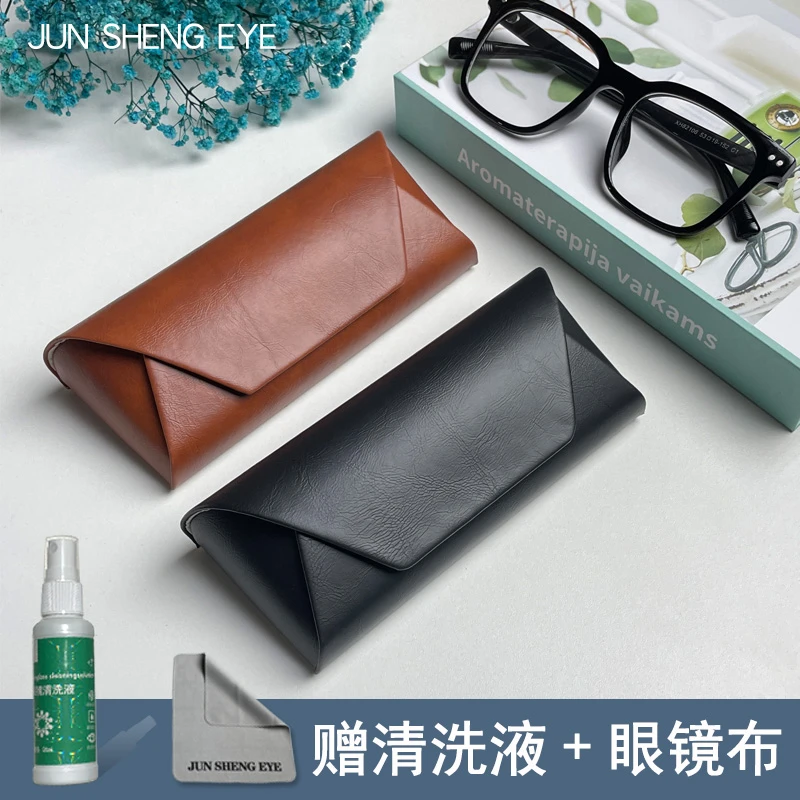 复古手工眼镜盒高级女款近视眼镜墨镜收纳盒男车载便携眼睛袋抗压