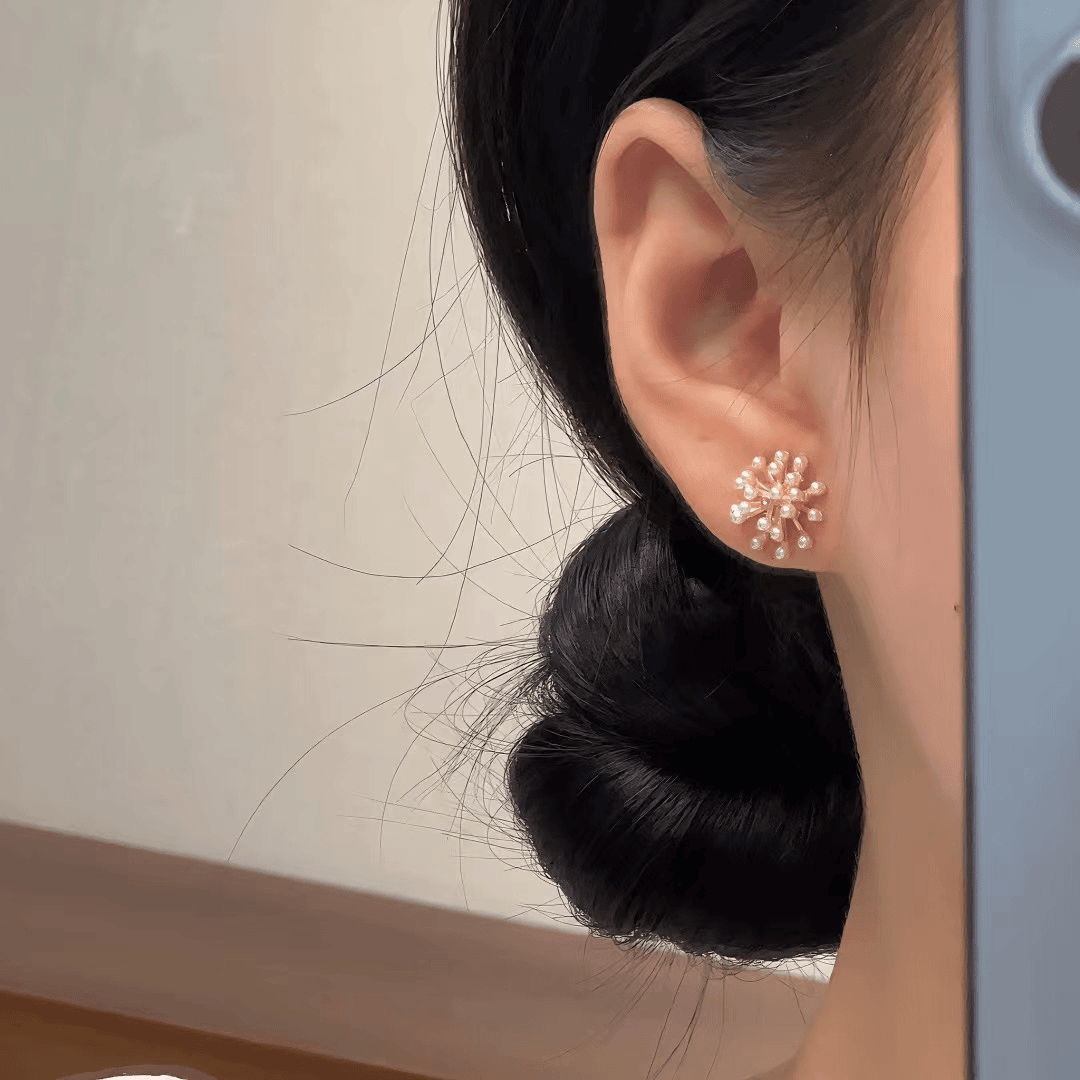 汉侣 铜合金耳饰 轻奢时尚复古气质烟花耳环HL6018