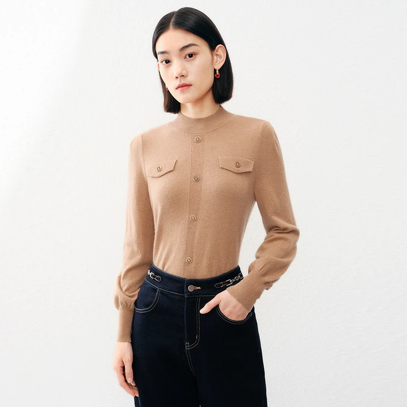 【CADIDL】时尚气质春季休闲百搭修身针织衫羊毛衫CZ02512E2