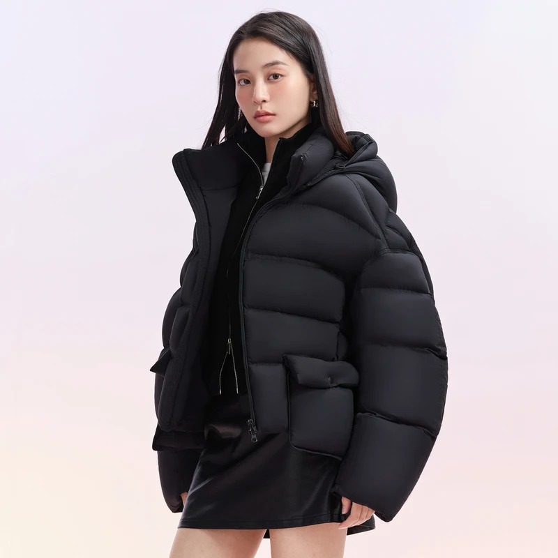 波司登时尚泡芙女士羽绒服通勤休闲宽松保暖反季羽绒服