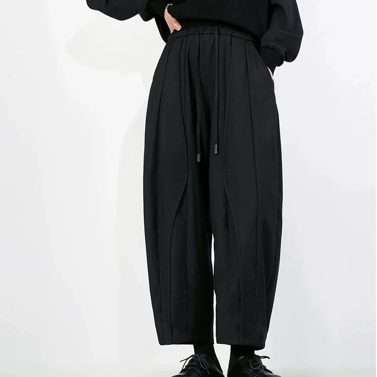 【暴力牛牛】海草裤2024春秋新款山本风简约百搭时尚赫本风格海草裤