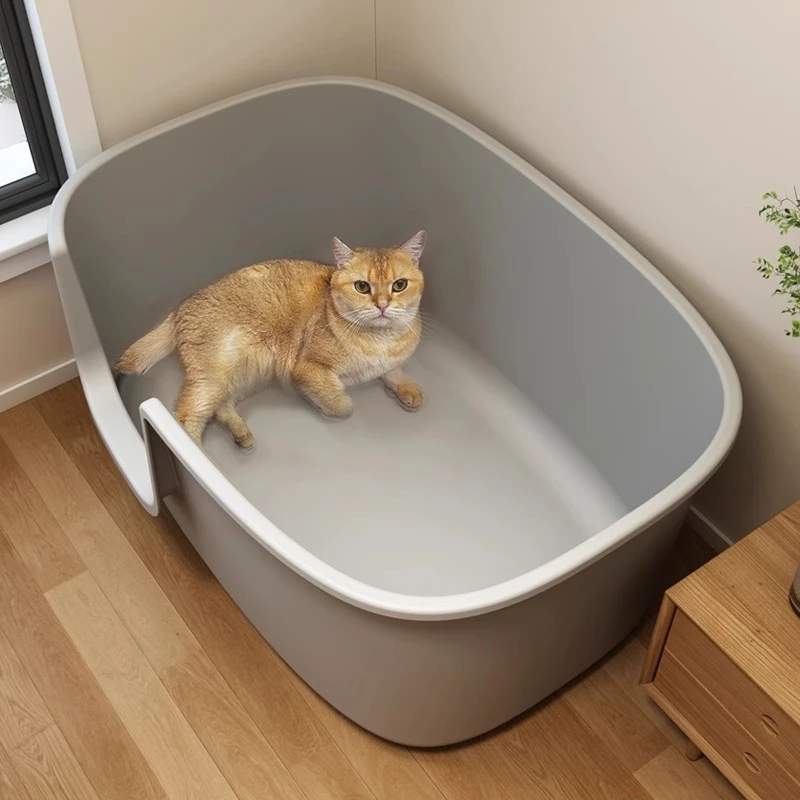 猫砂盆超大号减少外溅半封闭式猫厕所特大减少带砂控砂垫缅因