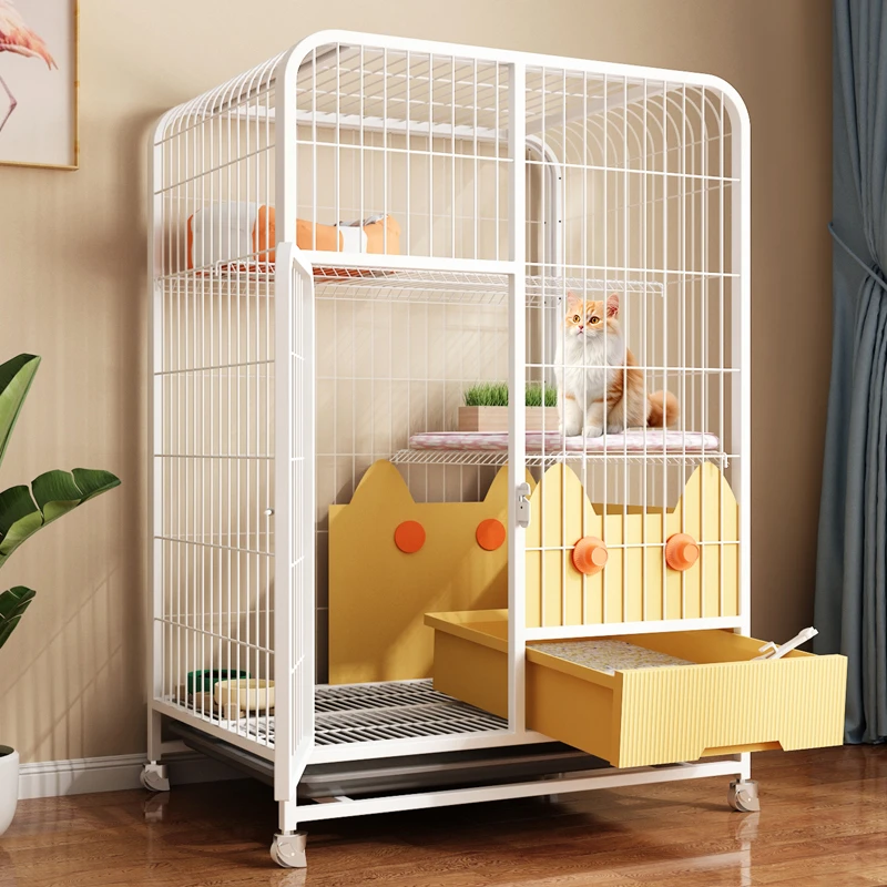 猫笼子家用室内猫别墅砂盆带厕所一体猫咪屋舍猫笼超大自由空间wh