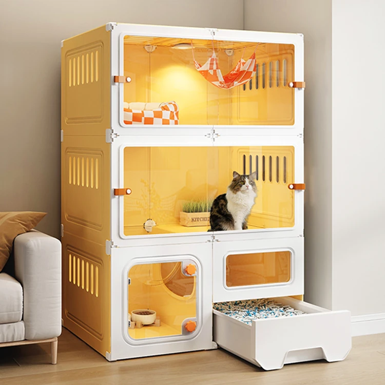 猫笼子家用室内别墅一室一厅一卫大空间猫窝带厕所一体小户型猫屋