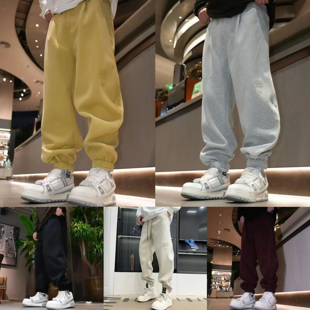 【加绒卫裤】秋冬休闲卫裤百搭运动爱心束脚加绒休闲裤9509