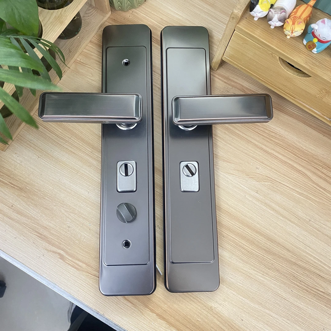 (拍一发五)防盗门不锈钢拉手不锈钢双加衬拉手821灰红古拉手