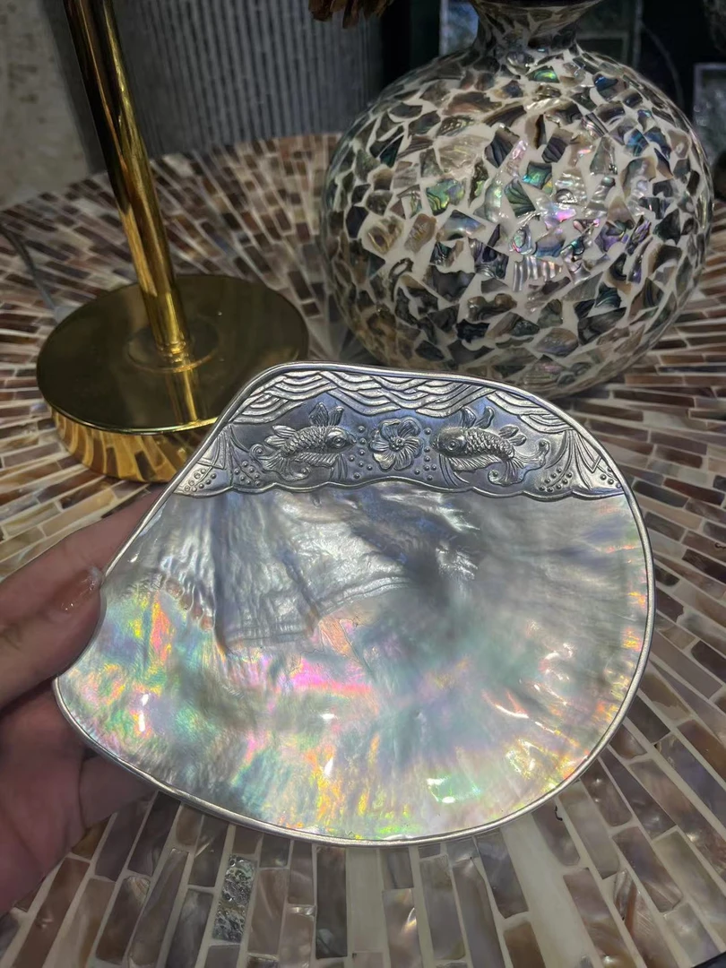 包边随形碟贝精致首饰收纳盘摆件