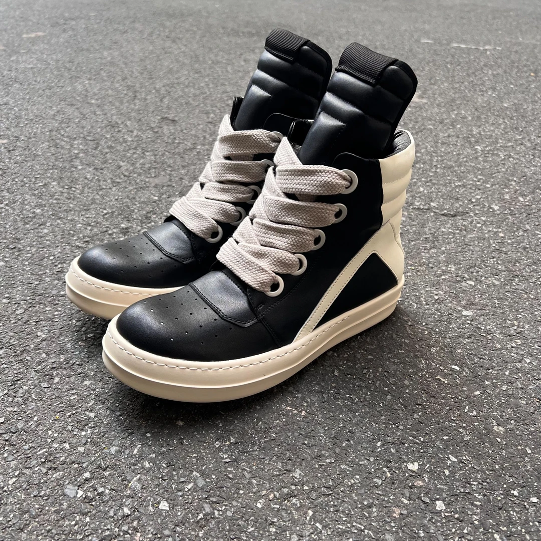 MK【男女同款】RO薄底倒三角暗黑风格增高黑色板鞋简约时尚休闲鞋