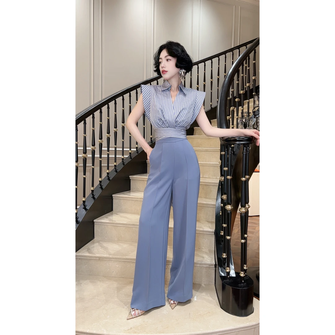 LYXJ【洛克之路】夏季直筒高腰透气长裤11048