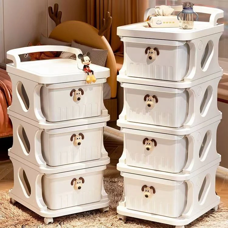 小推车置物架零食多层收纳架落地可移动客厅零食车宿舍杂物收纳盒