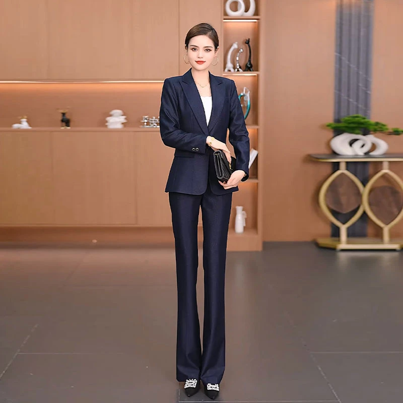 2530（秋款上新）女神范修身显瘦气质时尚通勤工作职业套装