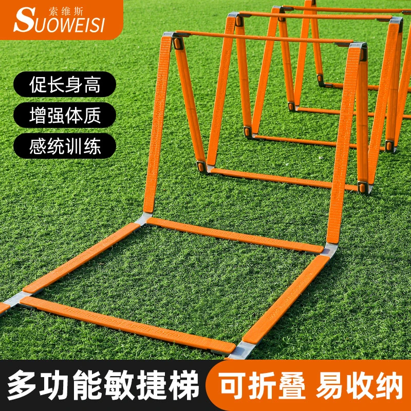 敏捷梯体能绳梯敏捷体能圈跨栏架多功能折叠梯儿童跳格梯训练器材