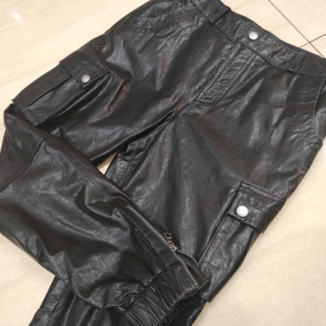 男女同款真皮皮裤牛皮油蜡结实耐穿时尚酷帅潮流休闲机车朋克