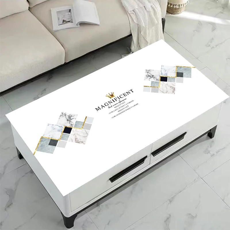 轻奢茶几垫简约防水防油防烫免洗长方形家用高档软皮革茶几餐桌垫