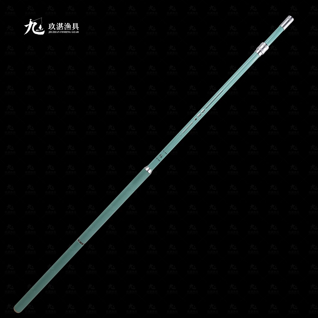 玖湛天青纯碳素飞抄抄网杆手柄烫银版抄网竿黑坑竞技鲤鱼抄网钓鱼