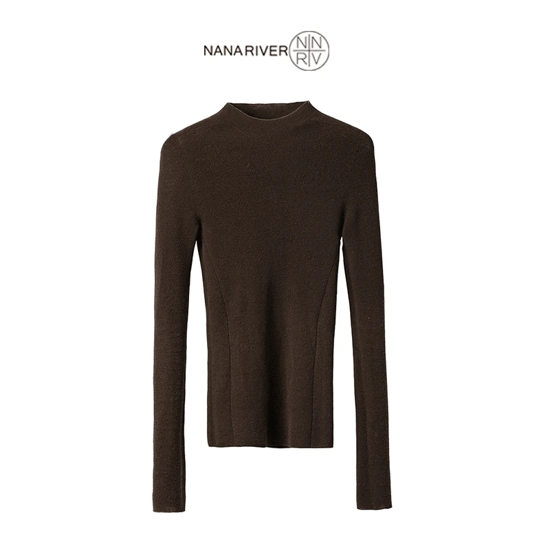 【日落黄昏】羊毛针织打底衫女高端秋冬无感羊毛纯羊毛打底衫